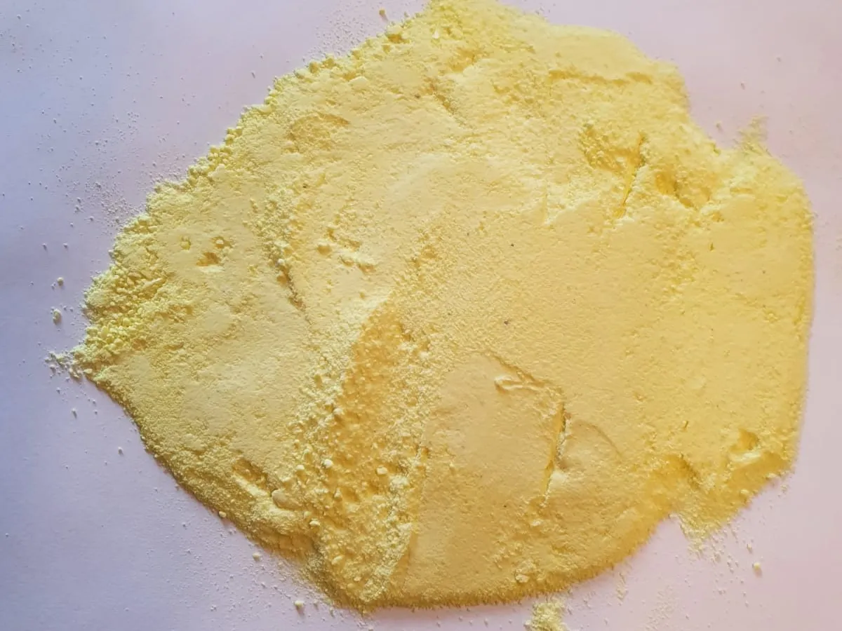 Sülfür — sarı toz numunesi